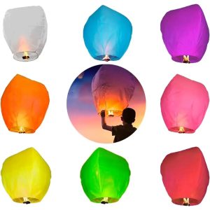 Globo De Cantoya Multicolor Con Cera Y Marcador